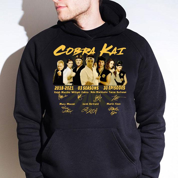All character Cobra Kai 2018-2021 3 seasons 30 episodes signed t-shirt