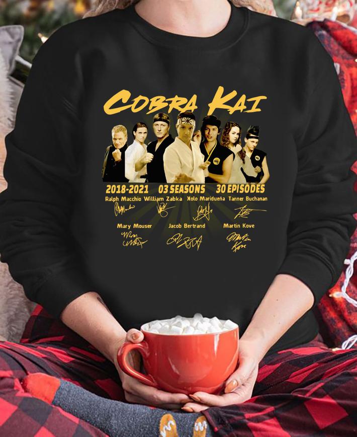 All character Cobra Kai 2018-2021 3 seasons 30 episodes signed t-shirt