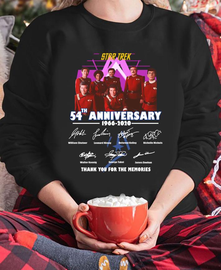 Star Trek 54th Anniversary 1966 2020 Thank You For The Memories Signatures t-shirt sweatshirt