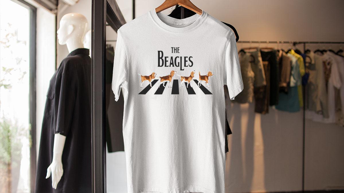 The Beagles Dog Pet Beagles Funny Dog Crossing Abbey Road t-shirt