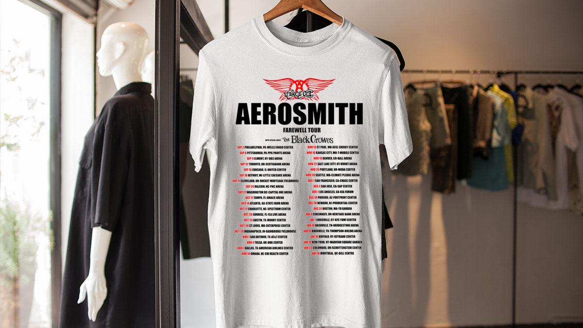 Aerosmith Farewell Tour The Black Crowes t-shirt