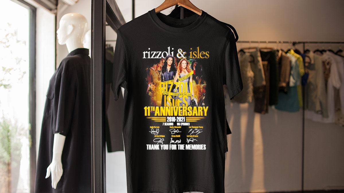 Rizzoli & Isles 11th Anniversary 2010-2021 Thank You For The Memories Signature t-shirt
