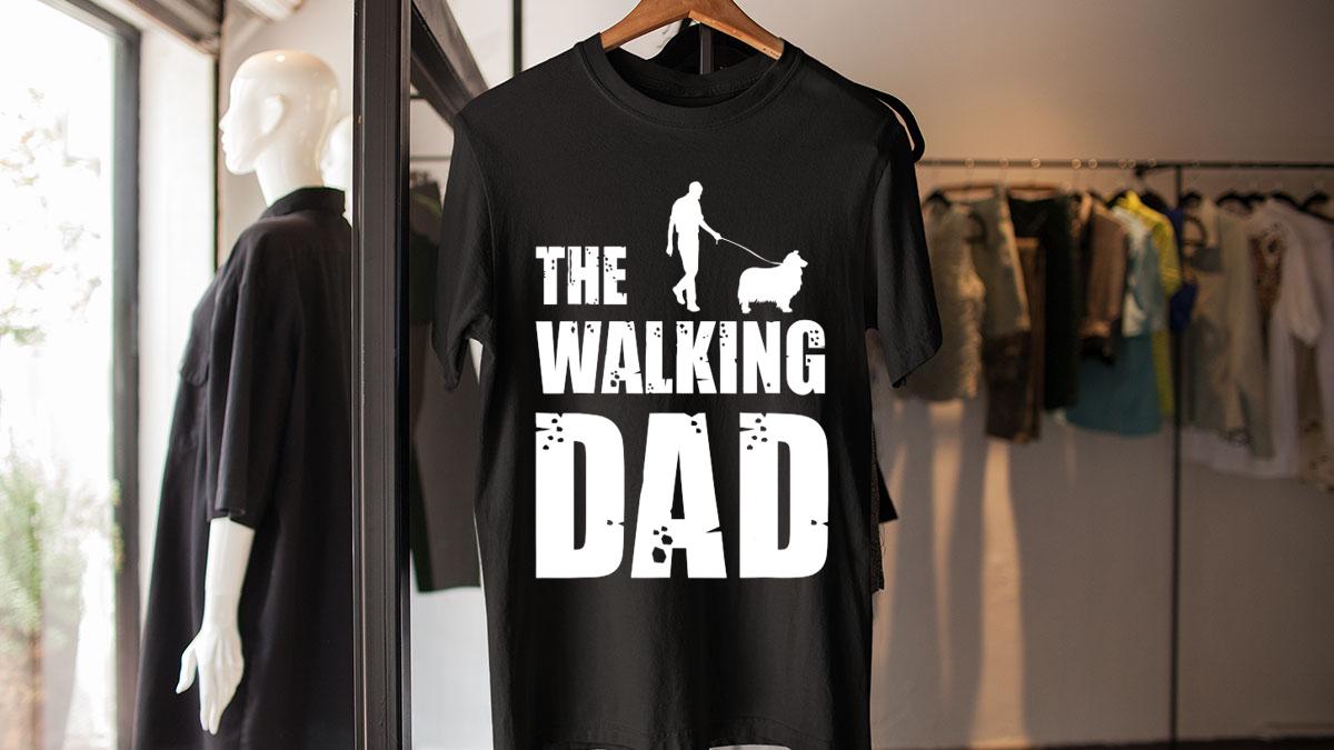 Border Collie Owner Dog Daddy Animal Lover The Walking Dad t-shirt