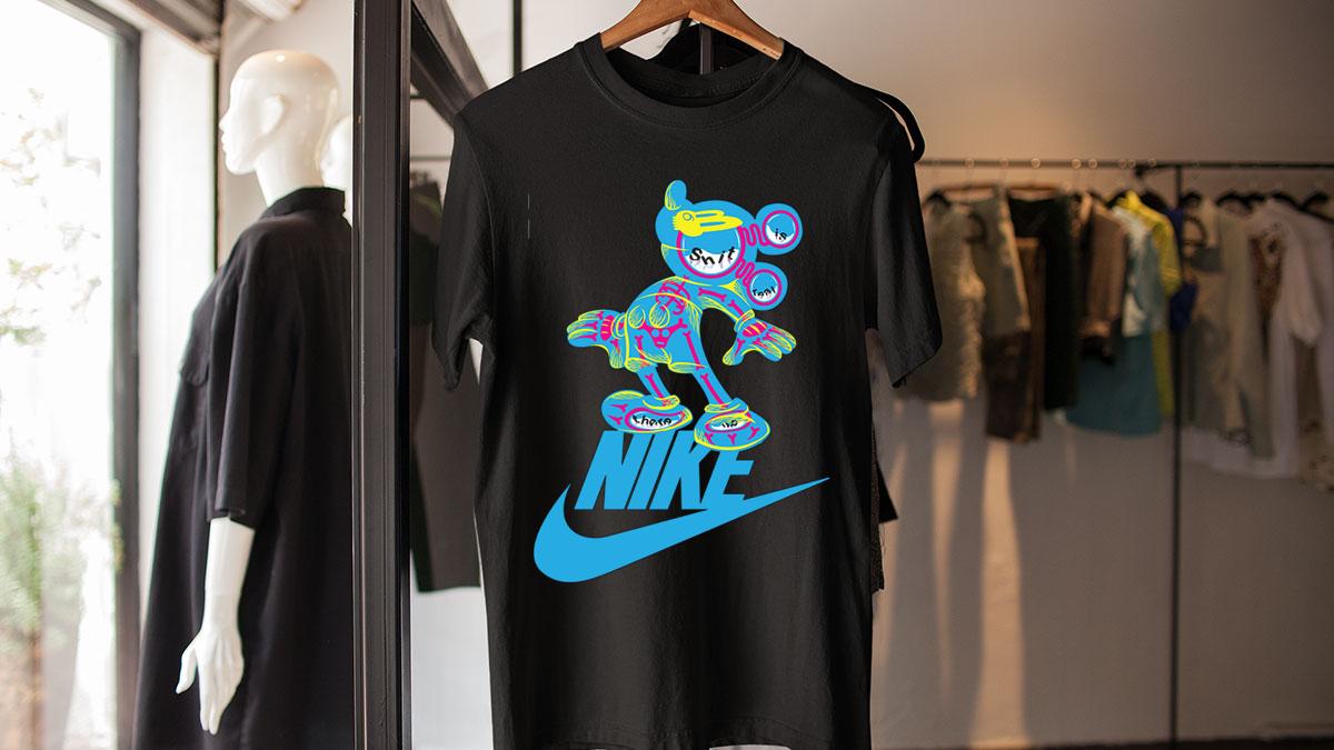 Mickey X-ray Bone Nike t-shirt