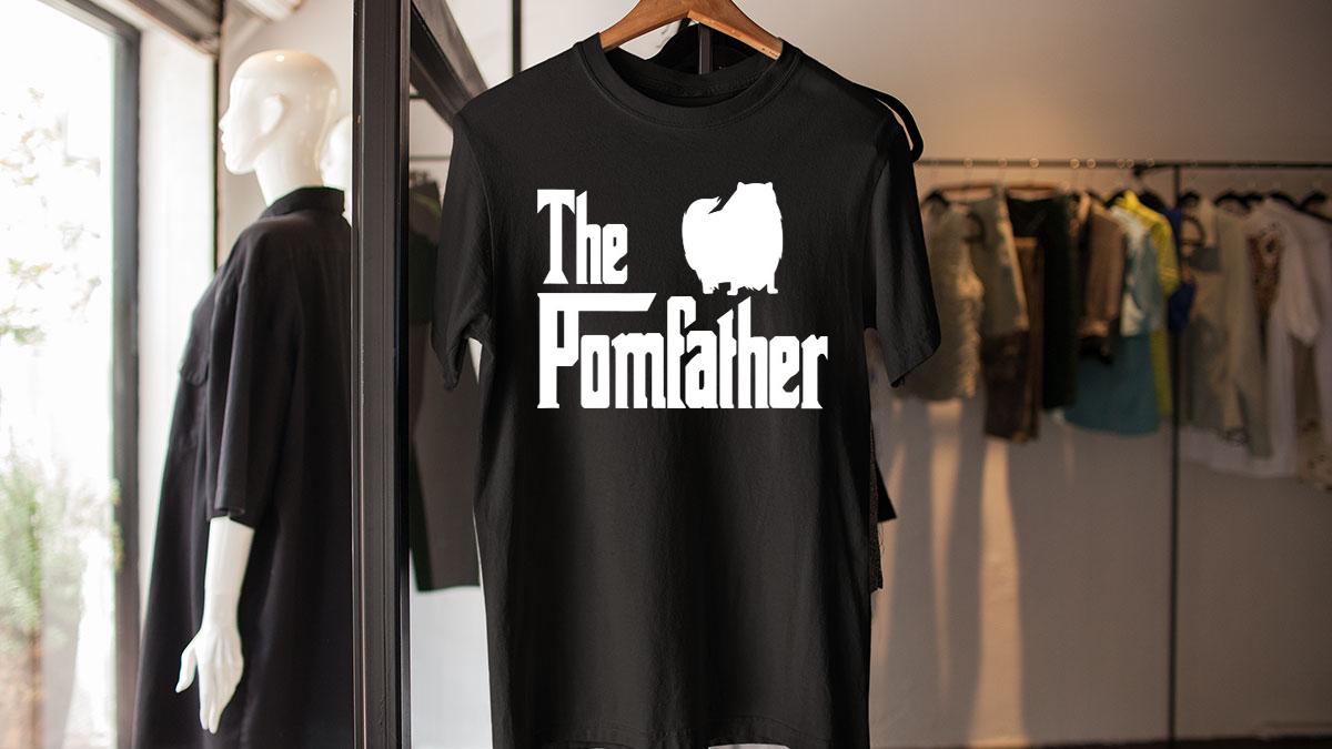 The Pomfather Pomeranian Dog Dad Father Father's Day t-shirt