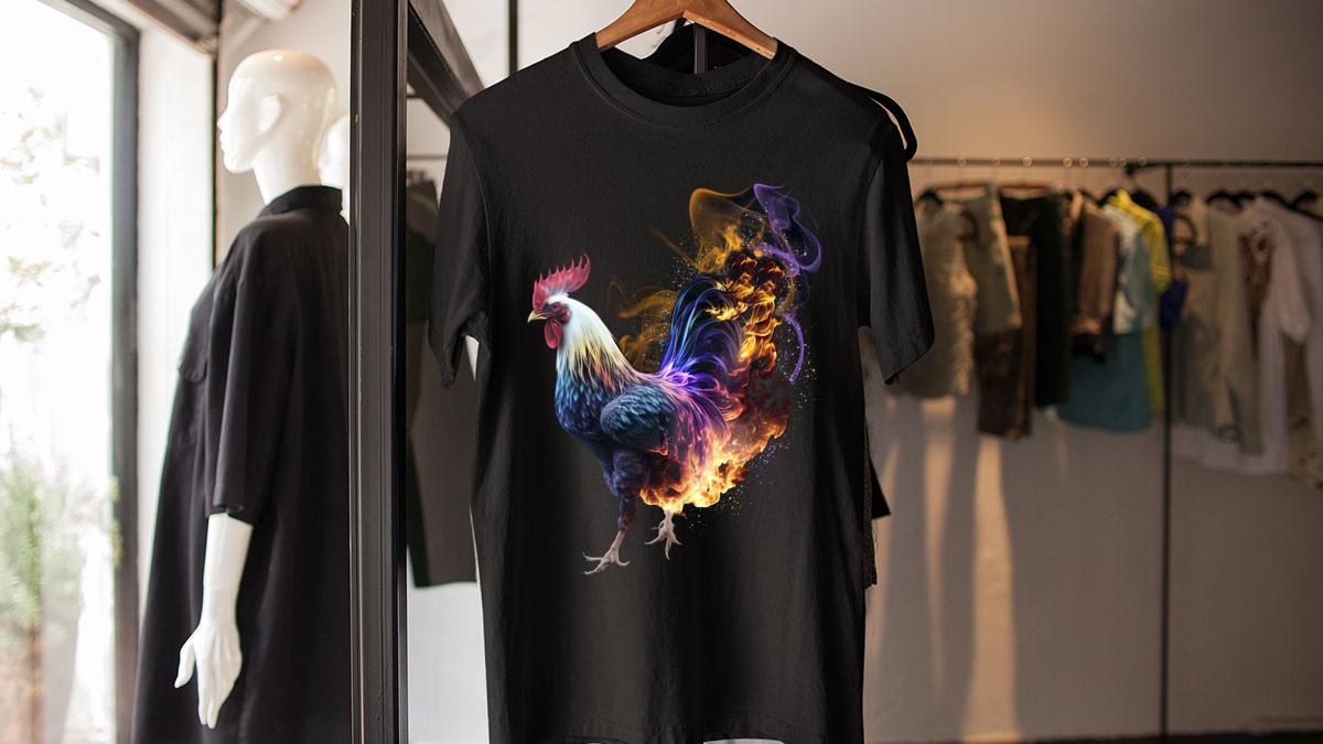 Chicken Rooster Cock Galaxy Art t-shirt