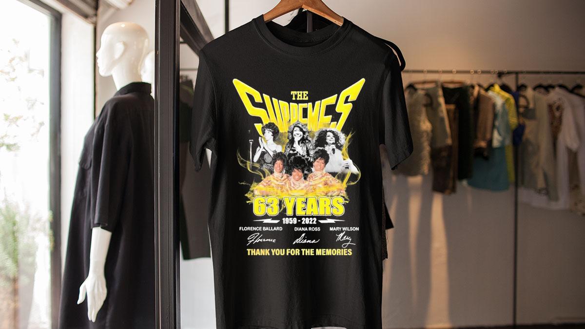 The Supremes 63 Years Thank You For The Memories Signature t-shirt