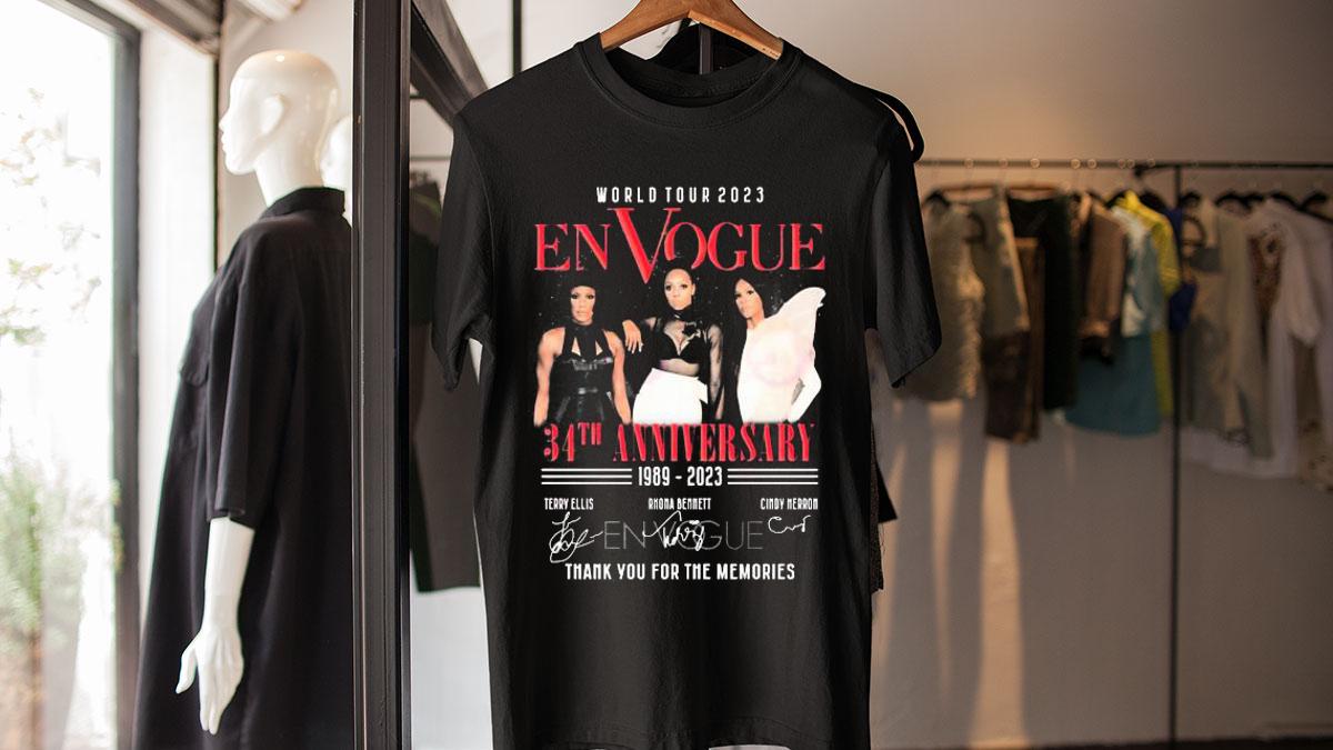 World Tour En Vogue 34th anniversary 1989-2023 thank you for the memories signature t-shirt