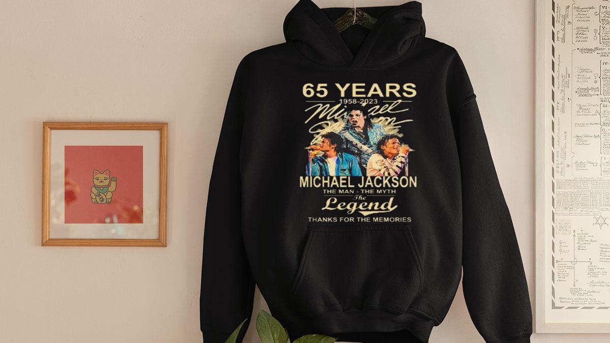 65 Years 1958 2023 Michael Jackson The Man The Myth The Legend Thanks For The Memories t-shirt