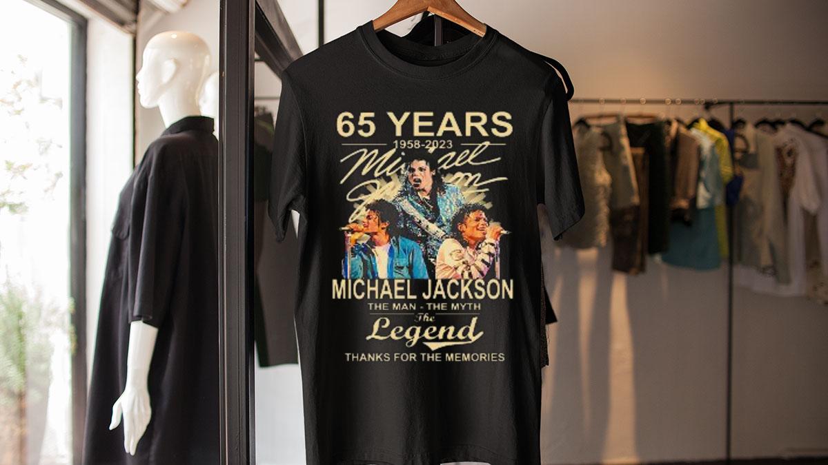 65 Years 1958 2023 Michael Jackson The Man The Myth The Legend Thanks For The Memories t-shirt
