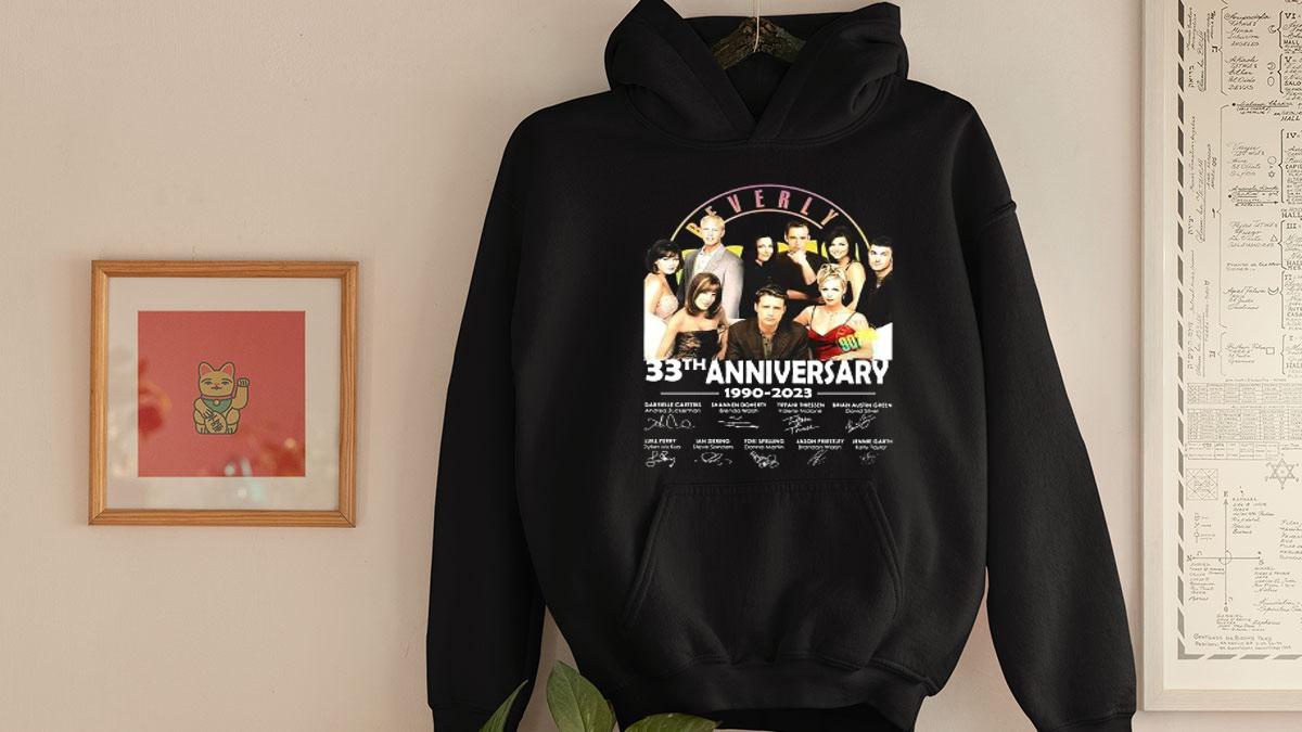 Beverly Hills 90210 33th anniversary 1990 2023 signature t-shirt