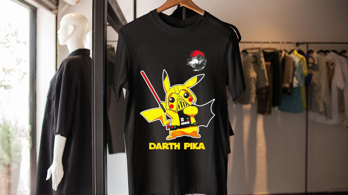 Darth Pika Star Wars Darth Vader Pikachu Pokemon Death Star t-shirt