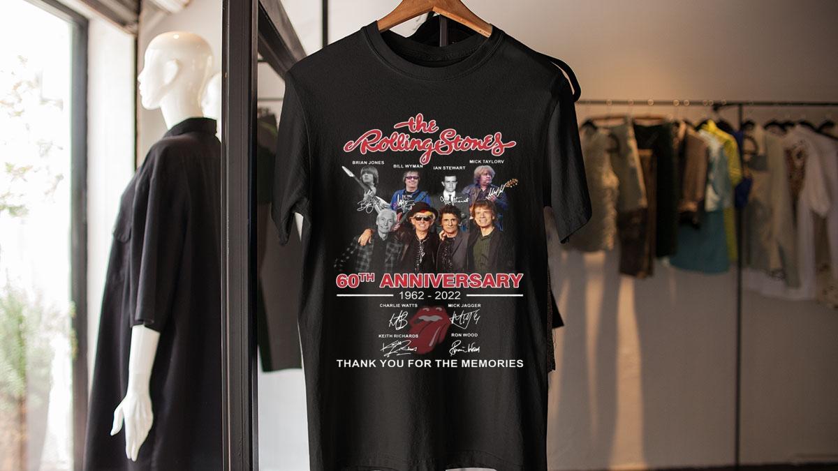 The Rolling Stones 60th Anniversary 1962 2022 Signature t-shirt