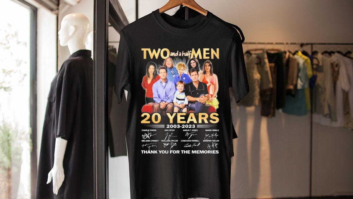 Two And A Half Men 20 Years 2003 2023 Signature t-shirt