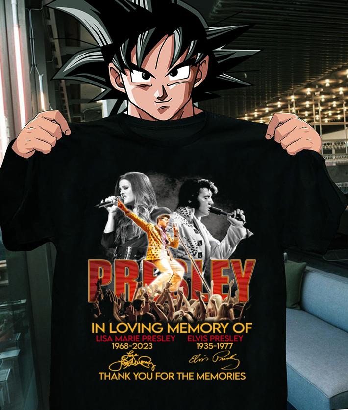 In Loving Memory Of Lisa Marie Presley 1968-2023 Elvis Presley 1935-1977 t-shirt