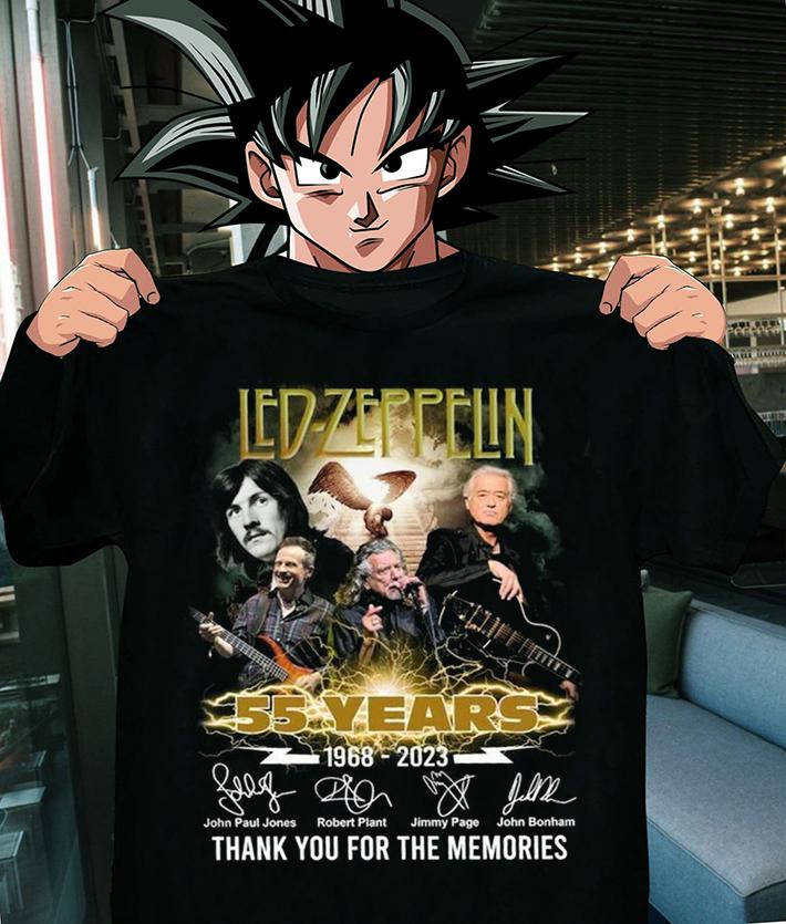 Led Zeppelin 55 years 1968-2023 thank you for the memories t-shirt