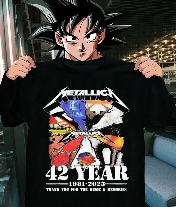 Metallica Band 42 Year 1981-2023 Thank You For The Music And Memories t-shirt