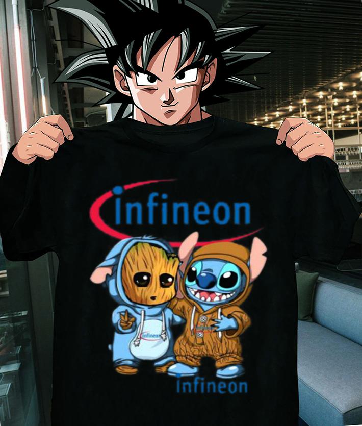 Logo Infineon Baby Groot and Baby Stitch t-shirt