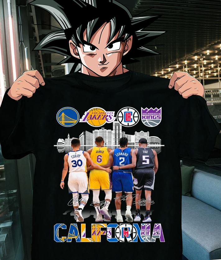 California Sports Teams Signature Golden State Warriors Los Angeles Lakers t-shirt