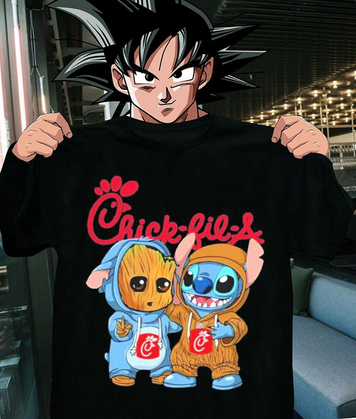 Chick Fil A Baby Groot And Baby Stitch t-shirt