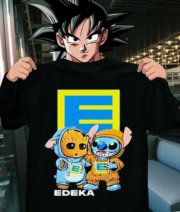Edeka Baby Groot And Baby Stitch t-shirt