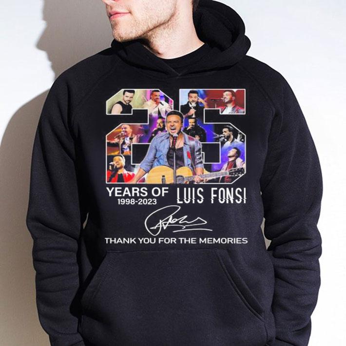 Luis Fonsi 25 Years Of 1998-2023 Thank You For The Memories Signature t-shirt