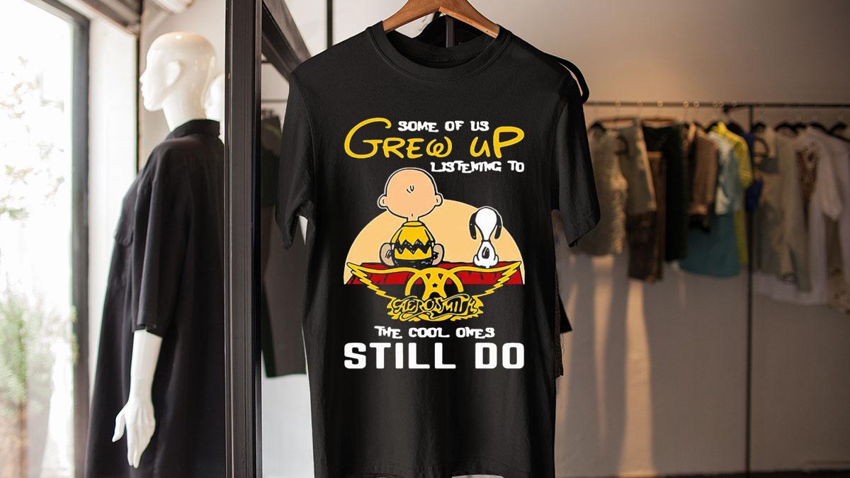 Snoopy Charlie Brown Some Of Us Grew Up Listening To Aerosmith t-shirt