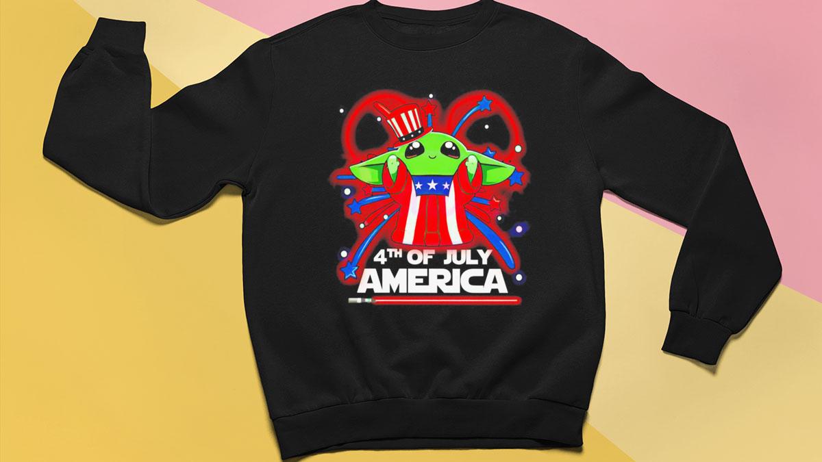 Star Wars Baby Yoda Happy 4th Of July America t-shirt 2 Star Wars Baby Yoda Happy 4th Of July America t-shirt 3