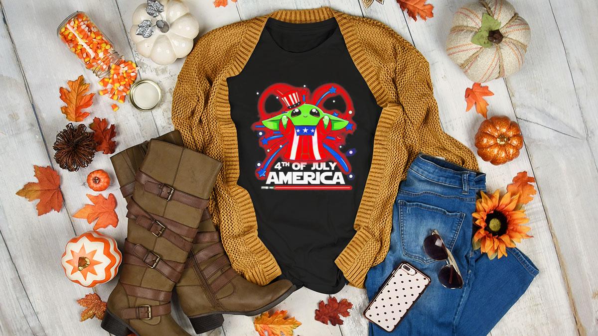 Star Wars Baby Yoda Happy 4th Of July America t-shirt 3 Star Wars Baby Yoda Happy 4th Of July America t-shirt 4