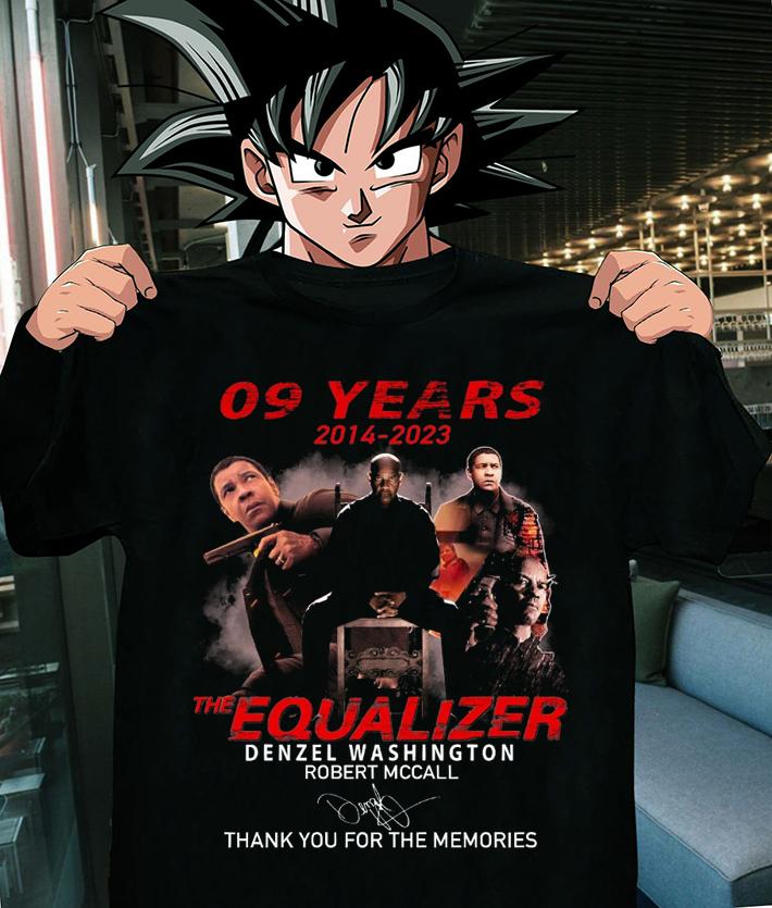 09 Years 2014-2023 The Equalizer 3 Denzel Washington Robert Mccall Signature t-shirt