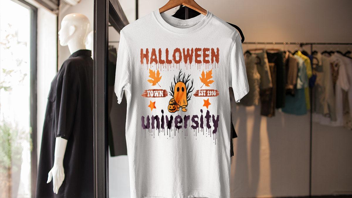 Ghost Trick Or Treat Halloween Town EST 1998 University t-shirt