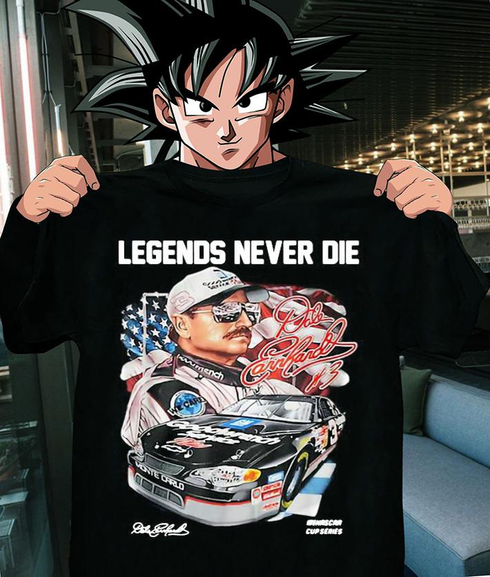 Legends Never Die Dale Earnhardt Signature 4th Of July t-shirt