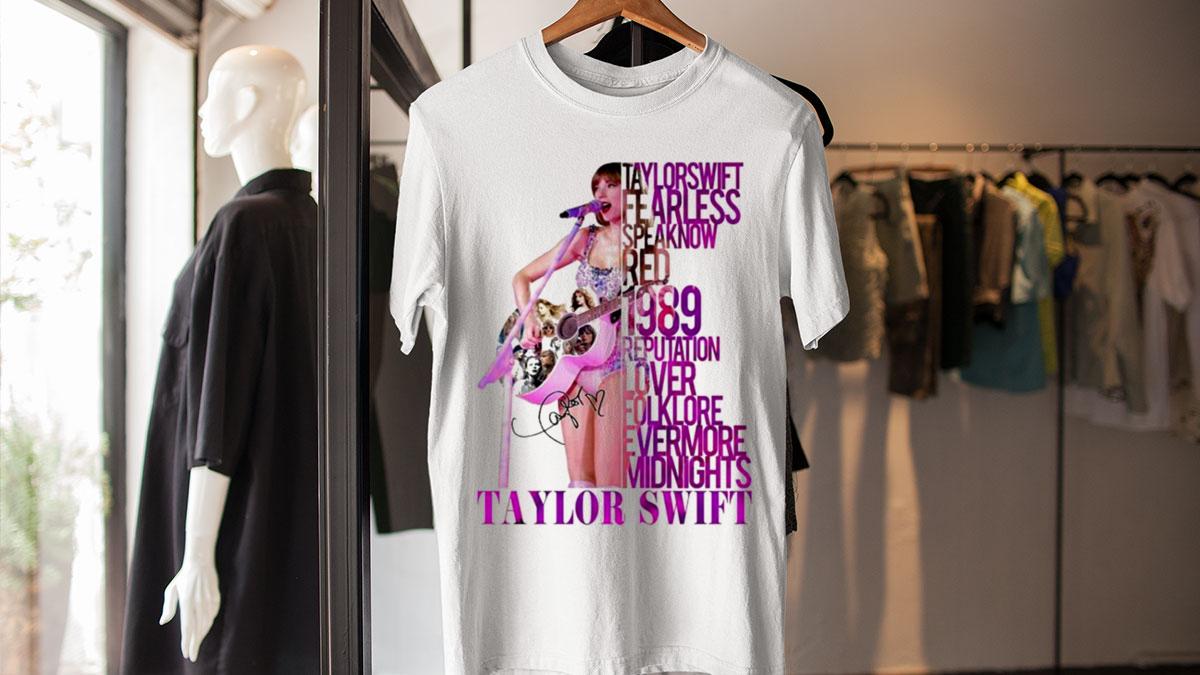 Taylor Swift Fearless Speaknow Red 1989 Reputation Lover Folklore t-shirt