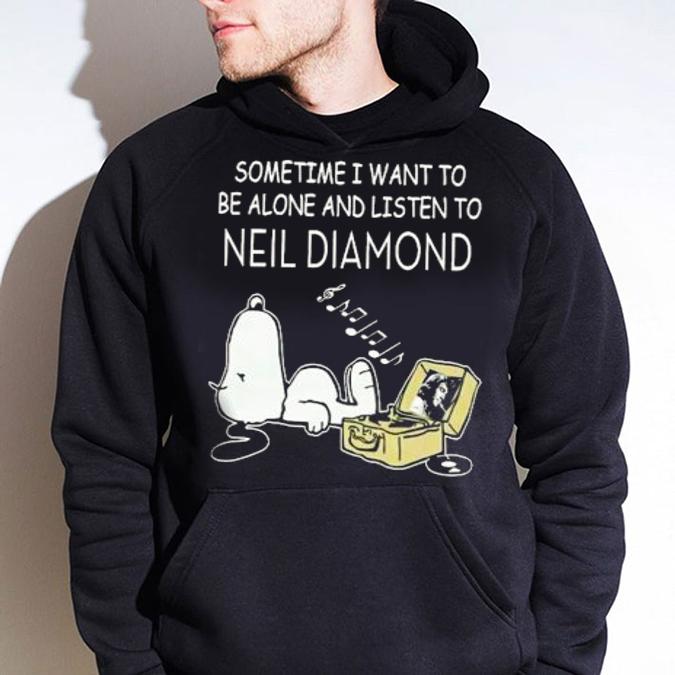 Snoopy sometime I want to be alone and listen to Neil Diamond t-shirt