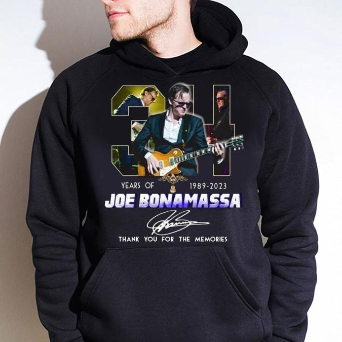 Joe Bonamassa 34 Years Of 1989-2023 Thank You For The Memories Signature t-shirt
