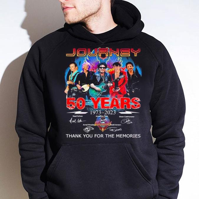 Journey Band 50 Years 1973-2023 Thank You For The Memories Signature t-shirt