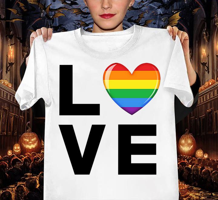 Lgbt Love Rainbow Heart Gay Pride t-shirt