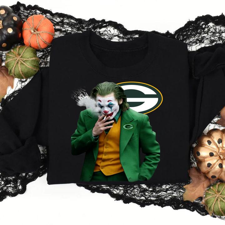 Joker Joaquin Phoenix Green Bay Packers t-shirt