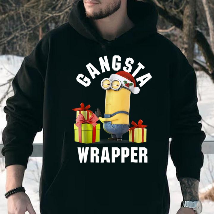 Despicable Me Minion Gansta Wrapper Christmas t-shirt