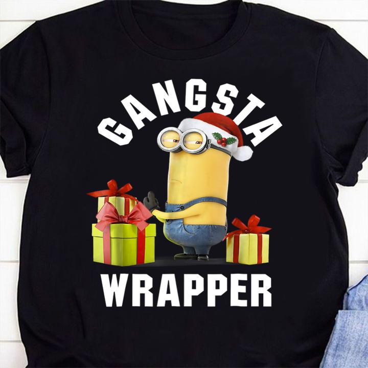 Despicable Me Minion Gansta Wrapper Christmas t-shirt 43 4thofjulyshirt News