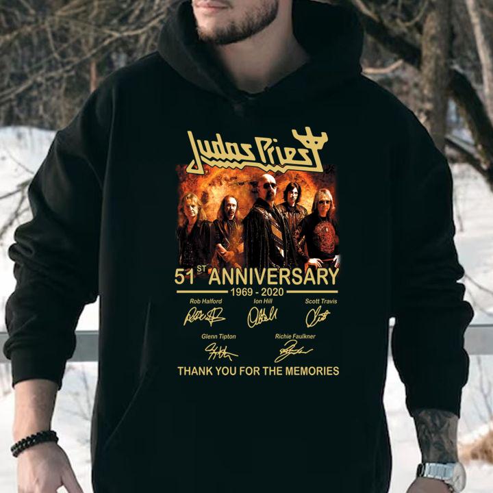 Judas Priest 51st anniversary 1969-2020 signatures t-shirt
