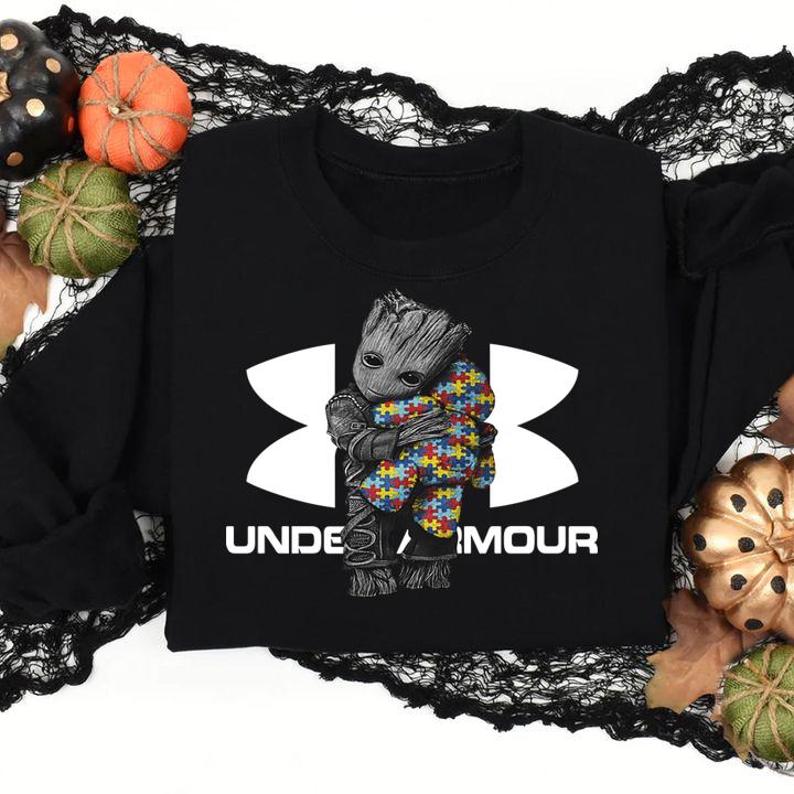 Nice Under Armour Baby Groot Hug Teddy Autism Bear t-shirt