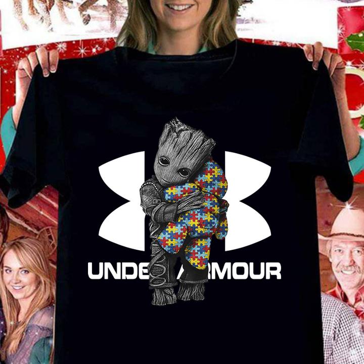 Nice Under Armour Baby Groot Hug Teddy Autism Bear t-shirt