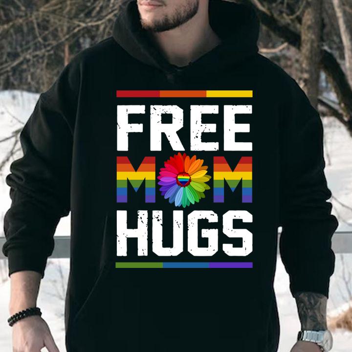 Pretty Free Mom Hugs Funny LGBT Lesbian Mom World Pride 2019 t-shirt