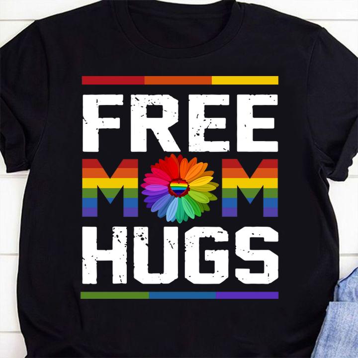 Pretty Free Mom Hugs Funny LGBT Lesbian Mom World Pride 2019 t-shirt 26 4thofjulyshirt News