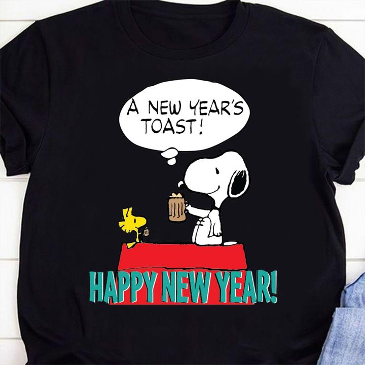 Snoopy A New Years Toast Happy New Years t-shirt 1 4thofjulyshirt News, Clothing