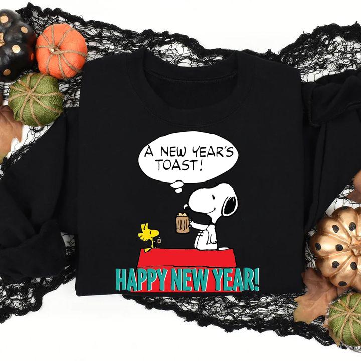Snoopy A New Years Toast Happy New Years t-shirt