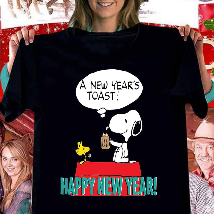 Snoopy A New Years Toast Happy New Years t-shirt