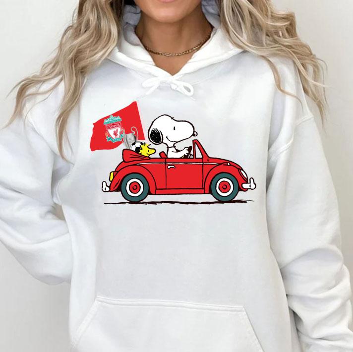Snoopy Driving Car Liverpool t-shirt