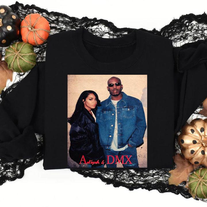 Aaliyah with DmX t-shirt